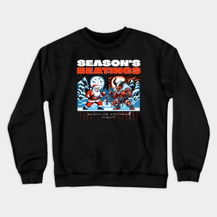 Season's Beatings Santa Claus vs. Krampus Crewneck Sweatshirt